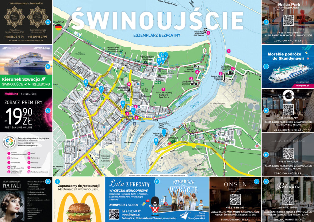 Bezpłatna mapa Świnoujścia 2025