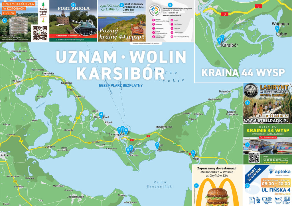 Mapa Świnoujście 2026. www.swinoujscie.com 